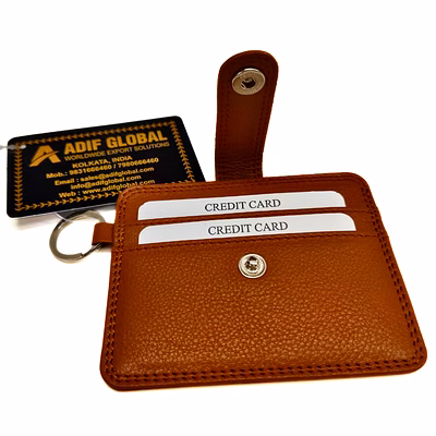 adif global model #ag7863 card case with key ring and rfid protected.