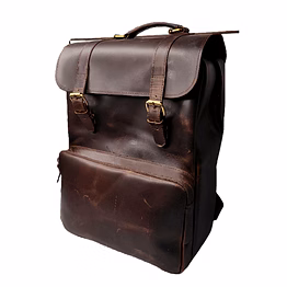 omax genuine leather travel rucksack backpack for men and women
