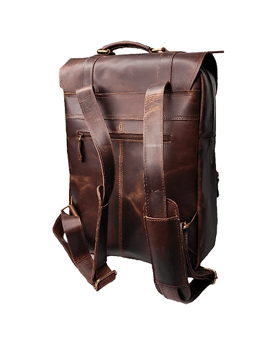 Genuine Leather Travel Rucksack Backpack for Men and Women-1
