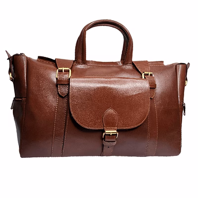 natural leather messenger bag