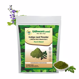 udhwani cares natural herbal indigo powder for hair colourant- 100% organic , black, brown (100gm)
