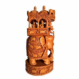 hand carved wooden ambari ( hand made home decor ) showpeice