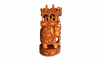 Hand carved wooden ambari ( Hand made home decor ) showpeice