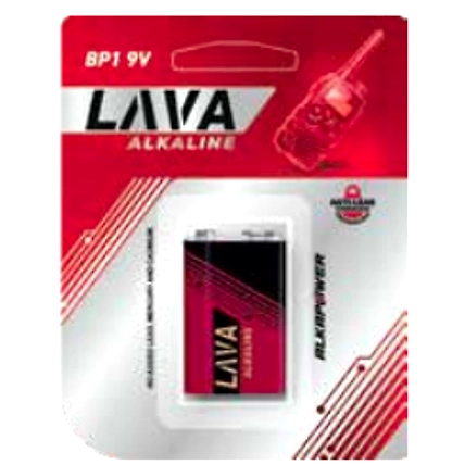 LAVA ALKALINE BATTERY 9V CARD PACK-BP1