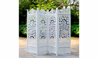 Versatile Wooden Divider Screen for Stylish Privacy