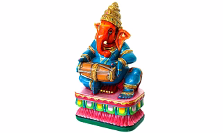 Handcrafted Wooden Lord Ganesh Statue – Divine Home Décor