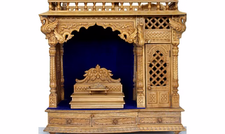 Customizable Handcrafted Wooden Temple | Personalized Pooja Mandir for Home