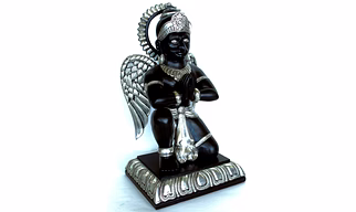 Handcrafted Garuda Statue with Semi-Silver Cladding | Divine Décor & Spiritual Symbol