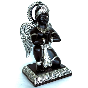 Handcrafted Garuda Statue with Semi-Silver Cladding | Divine Décor & Spiritual Symbol