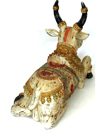 Handcrafted Vintage Style Nandi Statue – Traditional Indian Home Decor-2