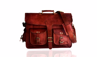 Four Pocket Leather Laptop Messenger Bag