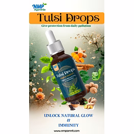 tulsi drops with haldi, natural immunity modulator, 30ml, ayurvedic formula with dalchini and herbs