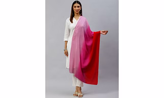 Pink shawl with ombre shades