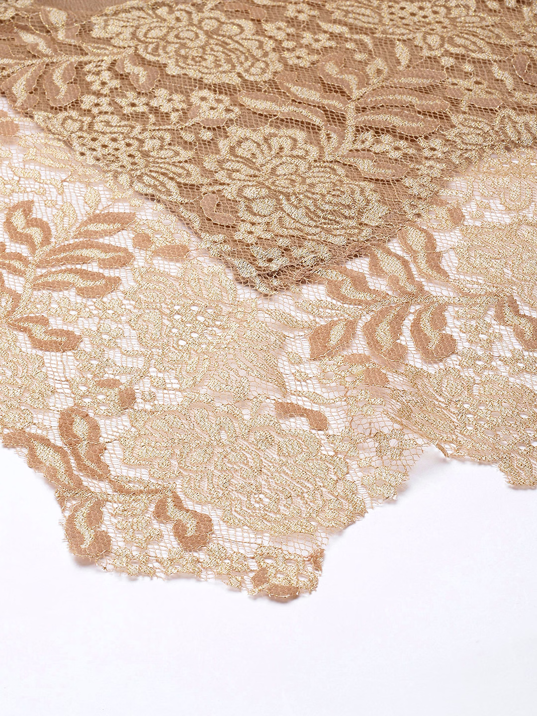 Golden Shawl with lace, winter shawls for women image 3