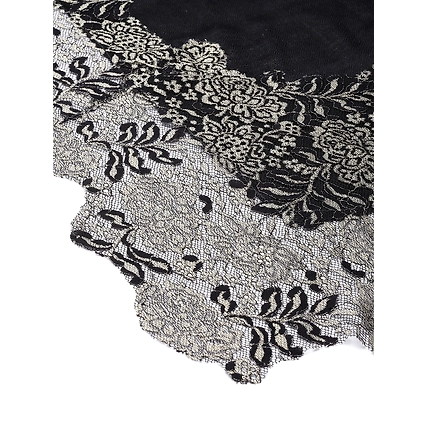Black Shawl with lace, winter shawls for women-3