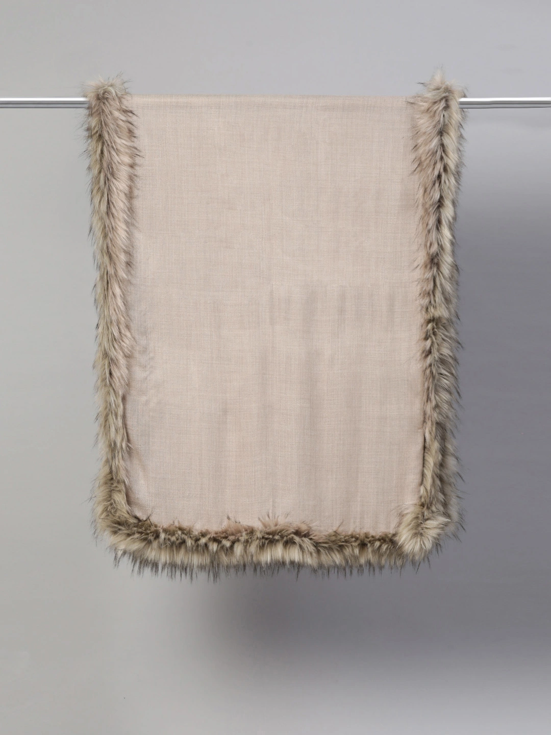 Wool shawl with fur, fur shawl online-2