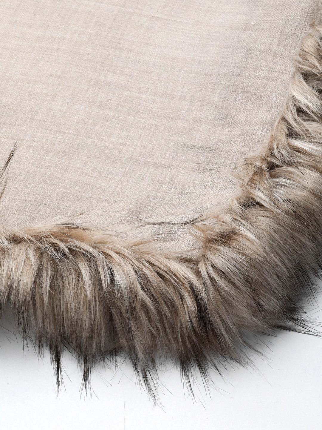 Wool shawl with fur, fur shawl online-3