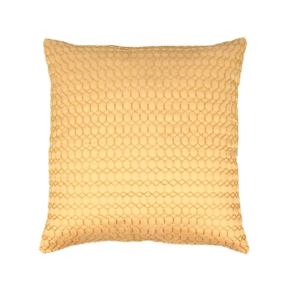 Golden Cushion Cover,  hand embroidered, Designer Cushion Cover-MOD-CC-GL-COBWEB