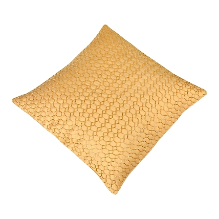 Golden Cushion Cover,  hand embroidered, Designer Cushion Cover-4