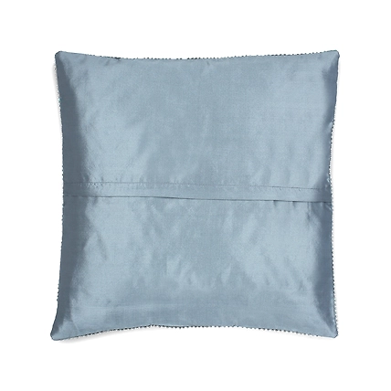Grey Cushion Cover,  hand embroidered, Designer Cushion Cover-1