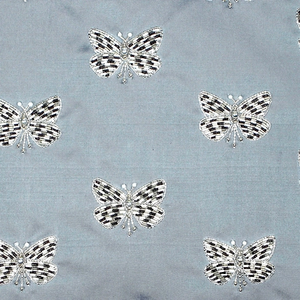 Grey Cushion Cover,  hand embroidered, Designer Cushion Cover-3