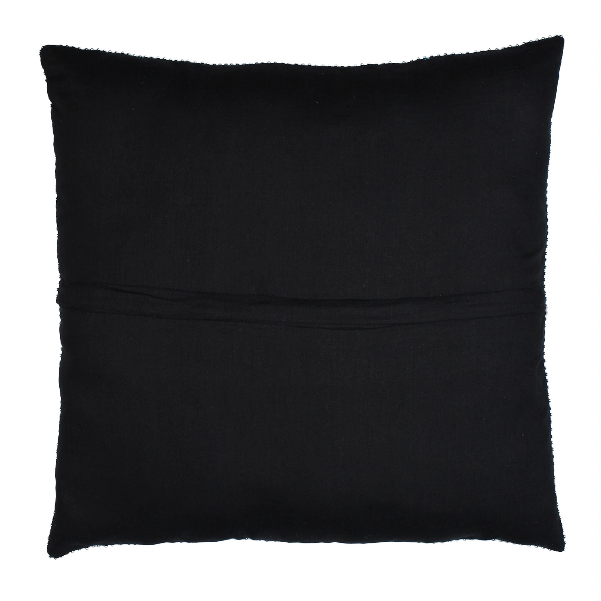 Black Cushion Cover, 15.5 x15.5 cushion covers, hand embroidered-4