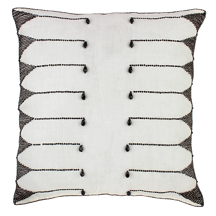 White Cushion Cover, Hand Embroidered , Designer Cushion Cover-2