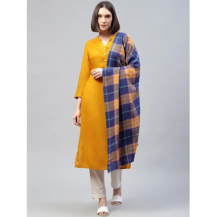 Pashmina Shawl Handwoven Plaid Checks Shawl-5