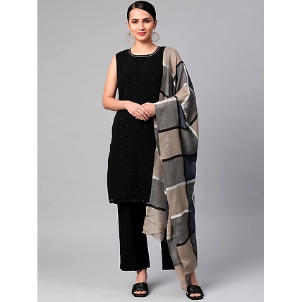 Pure Woolen Shawl with Checks-MOD-FW-CHECKS