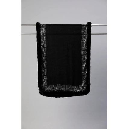 Black shawl, fur shawl, with swarovksi, ideal party shawl, black shawl-7