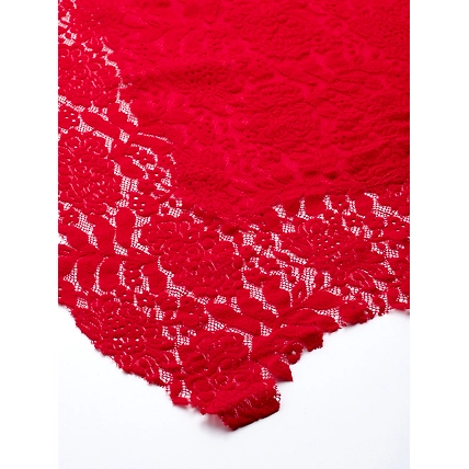 Red Lace Shawl Made of Fine wool-3