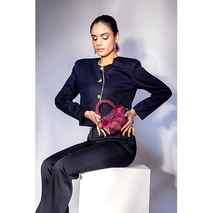Pink Purse : Embrace Elegance with Exquisite Fur Bag-4