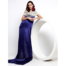 Pearls Cape and pearls blouse by Modarta