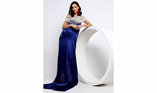 Pearls Cape and pearls blouse by Modarta