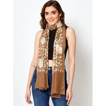 Aari embroidered shawl, kashmiri woolen shawl online-2