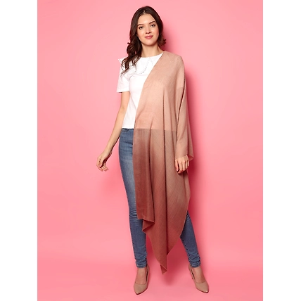 Brown Ombre Pure Pashmina Online Multi shaded shawl, shawls for dresses-1