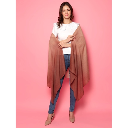 Brown Ombre Pure Pashmina Online Multi shaded shawl, shawls for dresses-2