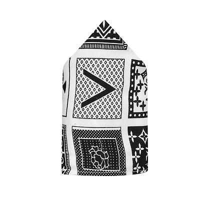 Pocket square for black suit,  Black &amp; White abstract design pocket square-1
