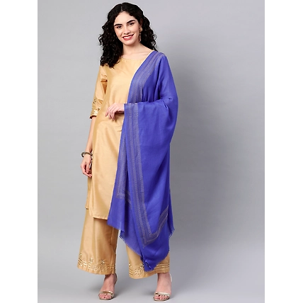 Blue Shawl Online with swarosvki border-1