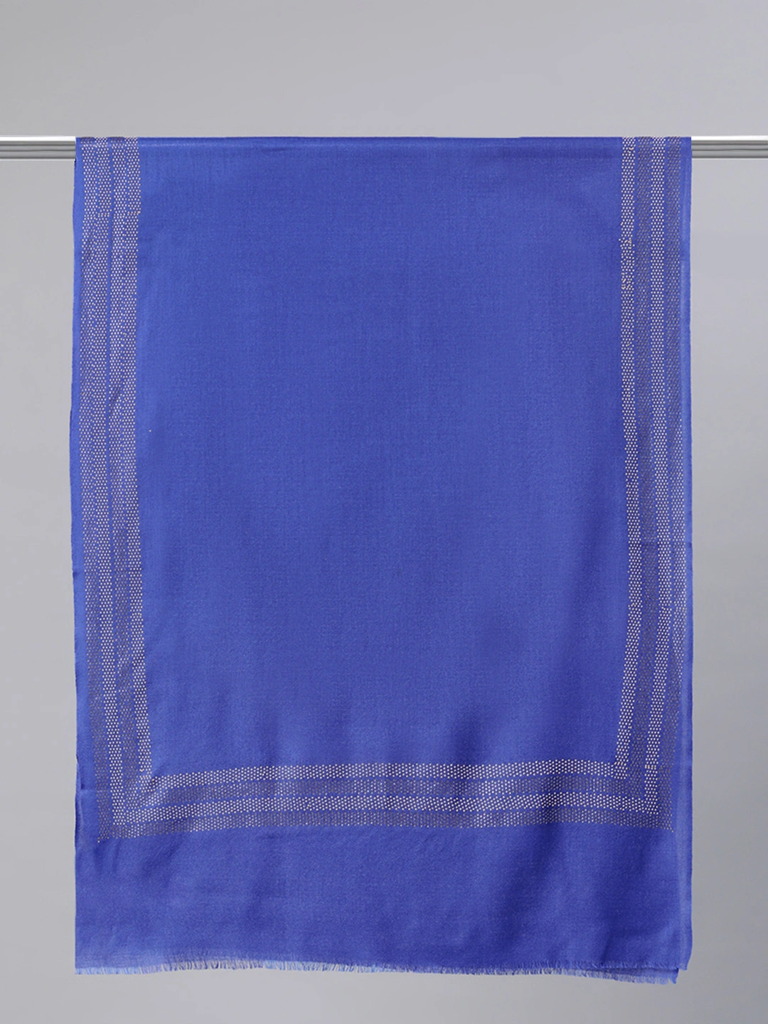 Blue Shawl Online with swarosvki border-2