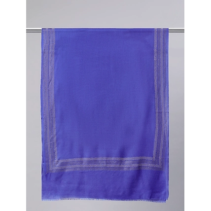 Blue Shawl Online with swarosvki border-2