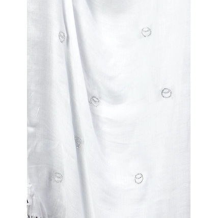 Light Grey Viscose Shawl with swarovski motifs-1