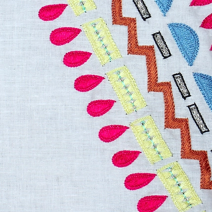 White Cushion Cover, three cushion cover set, hand embroidered-1