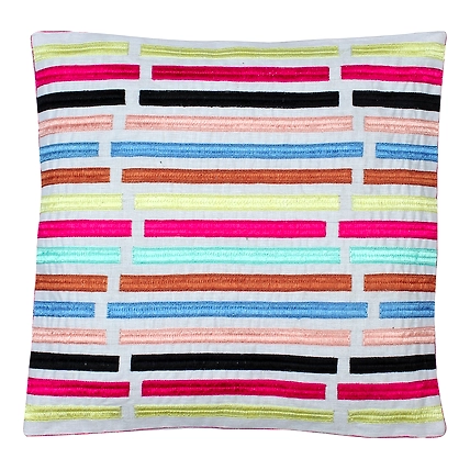 White Cushion Cover, three cushion cover set, hand embroidered-4