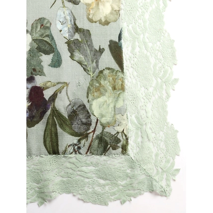 Floral Printed Shawl with Lace-6