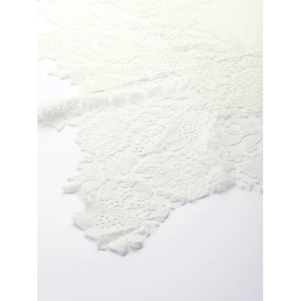 White Shawl with lace an ideal winter shawl for women-1