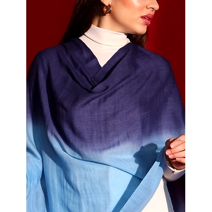 Blue Shawl the perfect ombre cashmere shawl-2