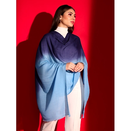 Blue Shawl the perfect ombre cashmere shawl-3
