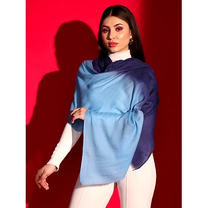 Blue Shawl the perfect ombre cashmere shawl-4