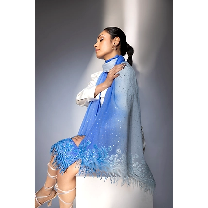 Blue Shawl, ideal lace shawl with swarovski-MOD-GE-BLU-NLACE-SWA